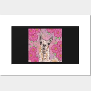 Perfectly Pink Llama Posters and Art